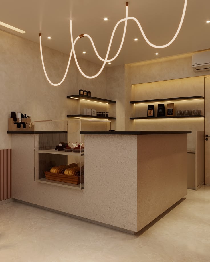 Luxury Fine Dining Hall with Polished Concrete & Wood Slat Partitions #4